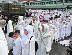 Ribuan Anak TK di Palangka Raya Antusias Ikuti Manasik Haji Serentak