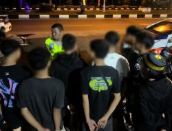 Patroli Malam Satlantas Polresta Palangka Raya Sasar Balap Liar dan Knalpot Brong