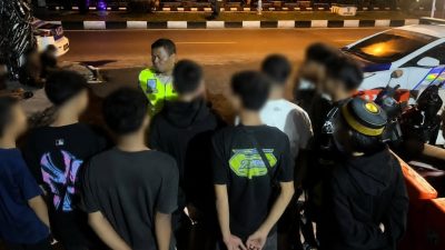 Patroli Malam Satlantas Polresta Palangka Raya Sasar Balap Liar dan Knalpot Brong