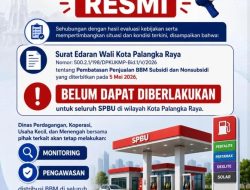 Evaluasi Kebijakan BBM, Pemkot Palangka Raya Utamakan Distribusi Tepat Sasaran