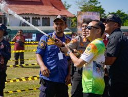 Uji Ketangkasan Relawan Damkar Resmi Dibuka Wali Kota Palangka Raya Fairid Naparin