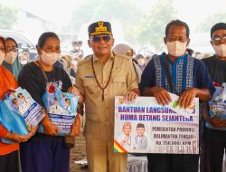 Gubernur Agustiar Sabran Salurkan Bantuan bagi Warga Terdampak Karhutla
