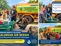 Pemkab Barsel Salurkan Air Bersih Gratis Saat Kemarau Panjang