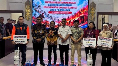 BMPD dan FKIJK Kalteng Salurkan Bantuan untuk Penanganan Karhutla