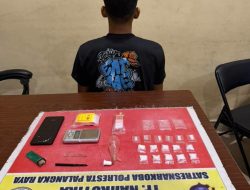 Digerebek di Kereng Bangkirai, Pria 26 Tahun Diamankan Bersama 16 Paket Diduga Sabu
